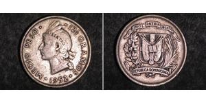 1/2 Peso Dominican Republic Silver 