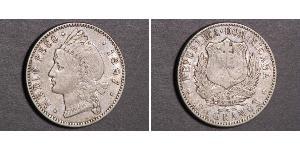 1/2 Peso Dominican Republic Silver 