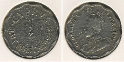 1/2 Piastre British Cyprus (1878 - 1960) Níquel/Cobre 