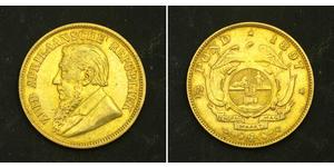 1/2 Pond / 1/2 Sovereign South Africa Gold Paul Kruger (1825 - 1904)