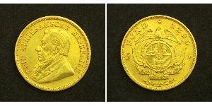 1/2 Pond / 1/2 Sovereign South Africa Gold Paul Kruger (1825 - 1904)