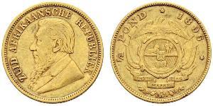 1/2 Pond / 1/2 Sovereign South Africa Gold Paul Kruger (1825 - 1904)