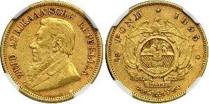 1/2 Pond / 1/2 Sovereign South Africa Gold Paul Kruger (1825 - 1904)