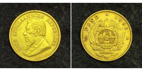 1/2 Pond / 1/2 Sovereign South Africa Gold Paul Kruger (1825 - 1904)