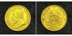 1/2 Pond / 1/2 Sovereign Südafrika Gold Paul Kruger (1825 - 1904)