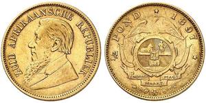 1/2 Pond / 1/2 Sovereign Südafrika Gold Paul Kruger (1825 - 1904)