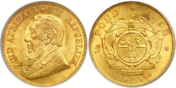 1/2 Pond / 1/2 Sovereign Südafrika Gold Paul Kruger (1825 - 1904)
