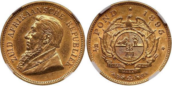 1/2 Pond / 1/2 Sovereign Sudafrica Oro Paul Kruger (1825 - 1904)