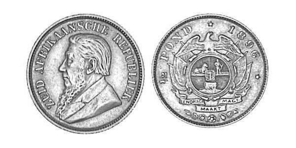 1/2 Pond / 1/2 Sovereign Sudáfrica Oro Paul Kruger (1825 - 1904)