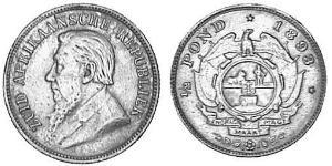 1/2 Pond / 1/2 Sovereign South Africa 金 保罗·克留格尔 (1825 - 1904)