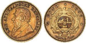 1/2 Pond / 1/2 Sovereign South Africa 金 保罗·克留格尔 (1825 - 1904)