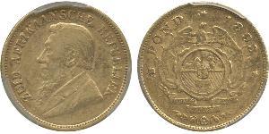 1/2 Pond / 1/2 Sovereign South Africa 金 保罗·克留格尔 (1825 - 1904)