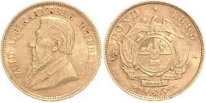 1/2 Pond / 1/2 Sovereign South Africa 金 保罗·克留格尔 (1825 - 1904)