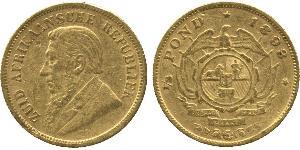 1/2 Pond / 1/2 Sovereign South Africa 金 保罗·克留格尔 (1825 - 1904)