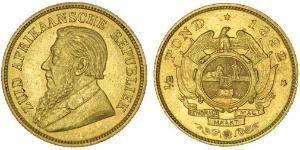 1/2 Pond / 1/2 Sovereign South Africa 金 保罗·克留格尔 (1825 - 1904)