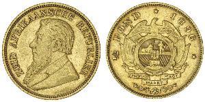 1/2 Pond / 1/2 Sovereign South Africa 金 保罗·克留格尔 (1825 - 1904)