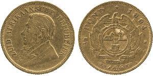 1/2 Pond / 1/2 Sovereign South Africa 金 保罗·克留格尔 (1825 - 1904)