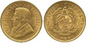 1/2 Pond / 1/2 Sovereign South Africa 金 保罗·克留格尔 (1825 - 1904)