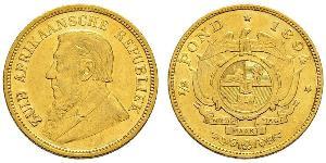 1/2 Pond / 1/2 Sovereign South Africa 金 保罗·克留格尔 (1825 - 1904)