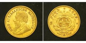 1/2 Pond / 1/2 Sovereign South Africa 金 保罗·克留格尔 (1825 - 1904)