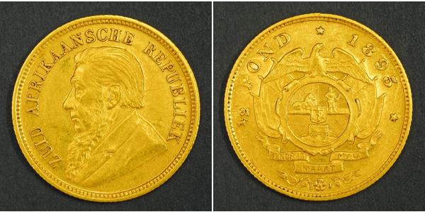 1/2 Pond / 1/2 Соверен Южно-Африканская Республика Золото Крюгер, Пауль (1825 - 1904)