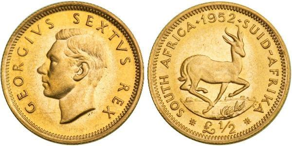 1/2 Pound South Africa Gold George VI (1895-1952)