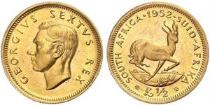 1/2 Pound Südafrika Gold Georg VI (1895-1952)