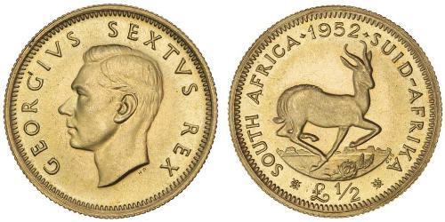 1/2 Pound Südafrika Gold Georg VI (1895-1952)