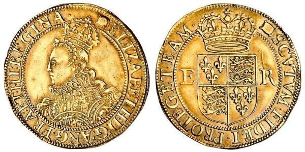 1/2 Pound Reino de Inglaterra (927-1649,1660-1707) Oro Isabel I (1533-1603)