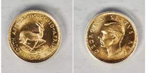 1/2 Pound Sudáfrica Oro Jorge VI (1895-1952)