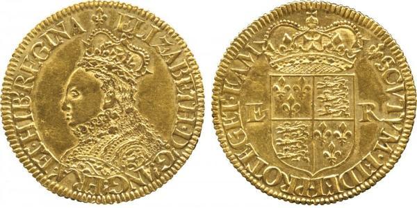 1/2 Pound 英格兰王国 金 Elizabeth I (1533-1603)