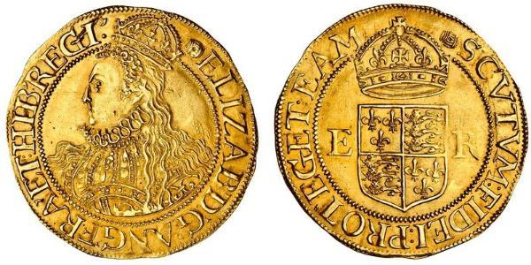 1/2 Pound 英格兰王国 金 Elizabeth I (1533-1603)