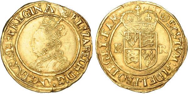 1/2 Pound 英格兰王国 金 Elizabeth I (1533-1603)