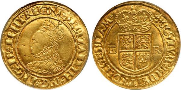 1/2 Pound 英格兰王国 金 Elizabeth I (1533-1603)