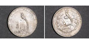 1/2 Quetzal Guatemala (1838 - ) Argent 