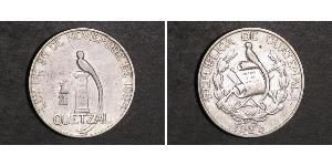 1/2 Quetzal Guatemala (1838 - ) Argent 