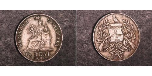 1/2 Real Guatemala (1838 - ) Argent 