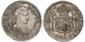 1/2 Real Nouvelle-Espagne (1519 - 1821) Argent Ferdinand VII d