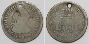 1/2 Real Nouvelle-Espagne (1519 - 1821) Argent 