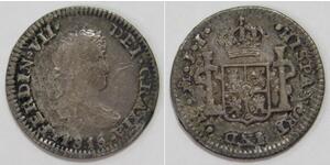 1/2 Real Nouvelle-Espagne (1519 - 1821) Argent Ferdinand VII d