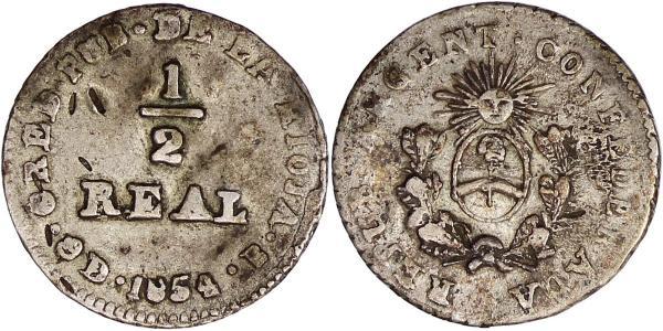 1/2 Real Argentina Argento 