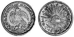 1/2 Real Second Federal Republic of Mexico (1846 - 1863) Argento 