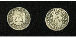 1/2 Real Vicereame della Nuova Spagna (1519 - 1821) Argento 