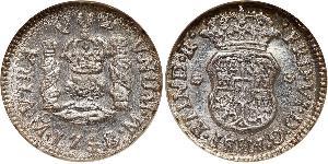 1/2 Real Vicereame della Nuova Spagna (1519 - 1821) Argento Ferdinando VII di Spagna (1784-1833)