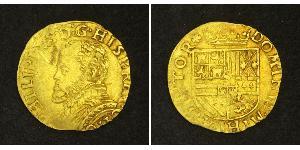 1/2 Real Habsburg Spain (1506 - 1700) Oro Felipe II de España (1527-1598)