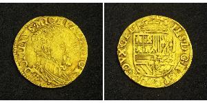 1/2 Real Spagna degli Asburgo (1506 - 1700) Oro Filippo II di Spagna (1527-1598)