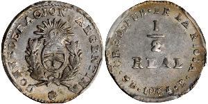 1/2 Real Argentina Plata 