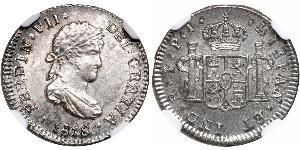 1/2 Real Bolivia Plata Fernando VII de España (1784-1833)