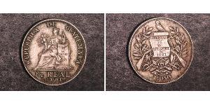 1/2 Real Guatemala (1838 - ) Plata 