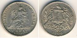 1/2 Real Guatemala (1838 - ) Rame/Nichel 